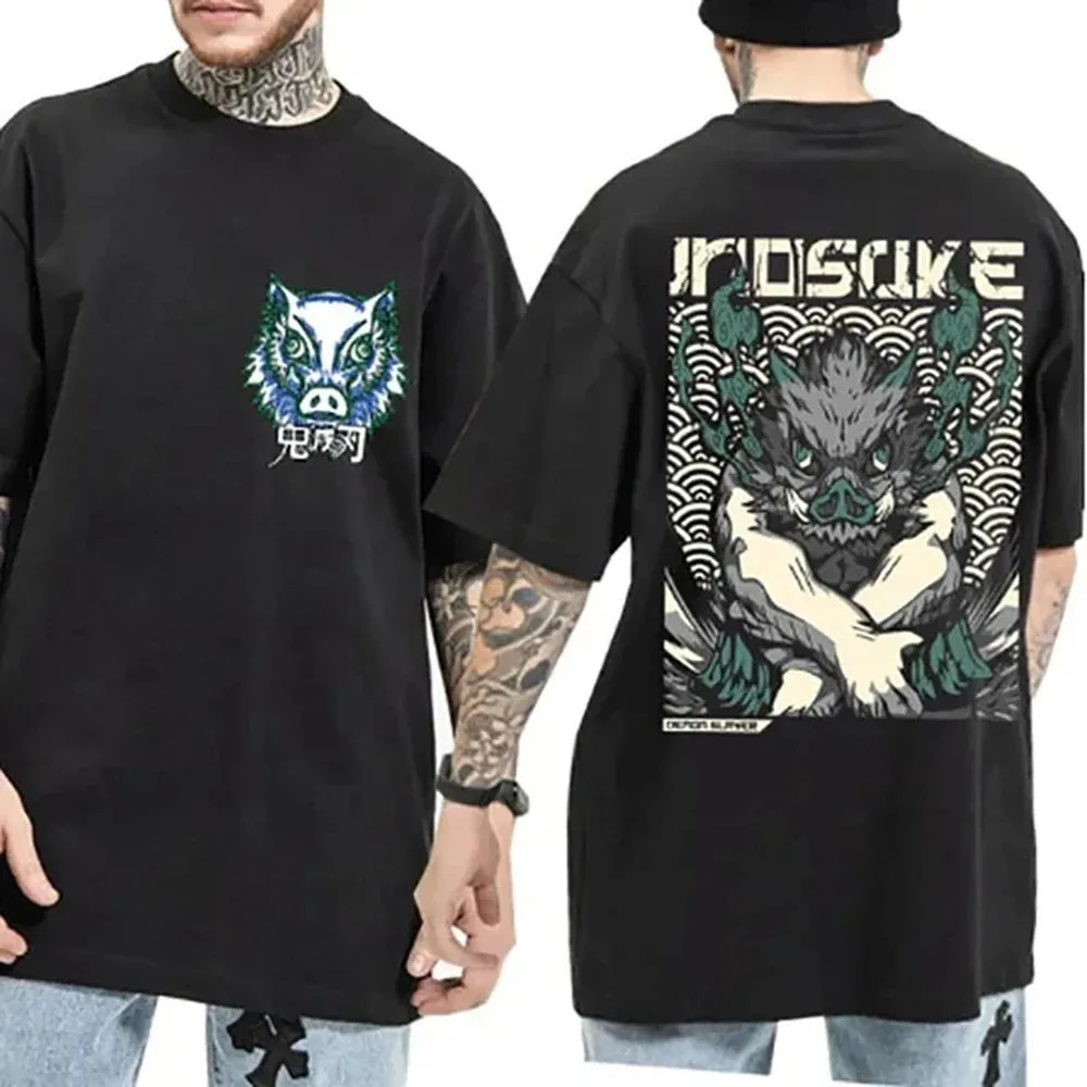 Summer Mens Demon Killer T-Shirt Oversize Cotton Short Sleeve T-Shirt Japanese Anime Beast Fiess Tees Casual Women Top 240524