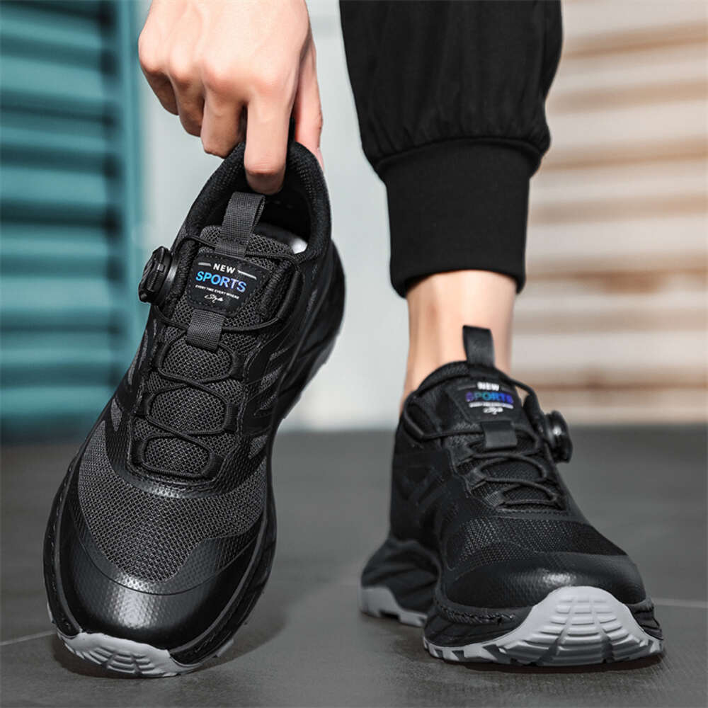 Casual Sport Men Spin Buckle Outdoor Running Mesh Breathable Training for GYM Work Out Shoes