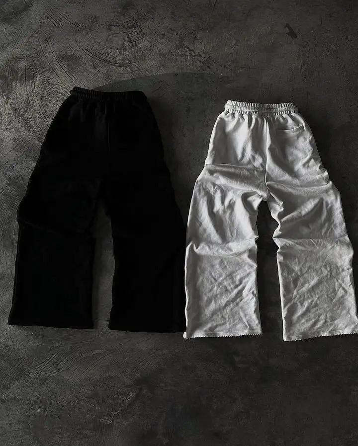Streetwear Pants Y2K Sweatpants Mens Harajuku Hip Hop Letter Embroidery Baggy Casual Pants Elastic Waist Jogging Pants 240527