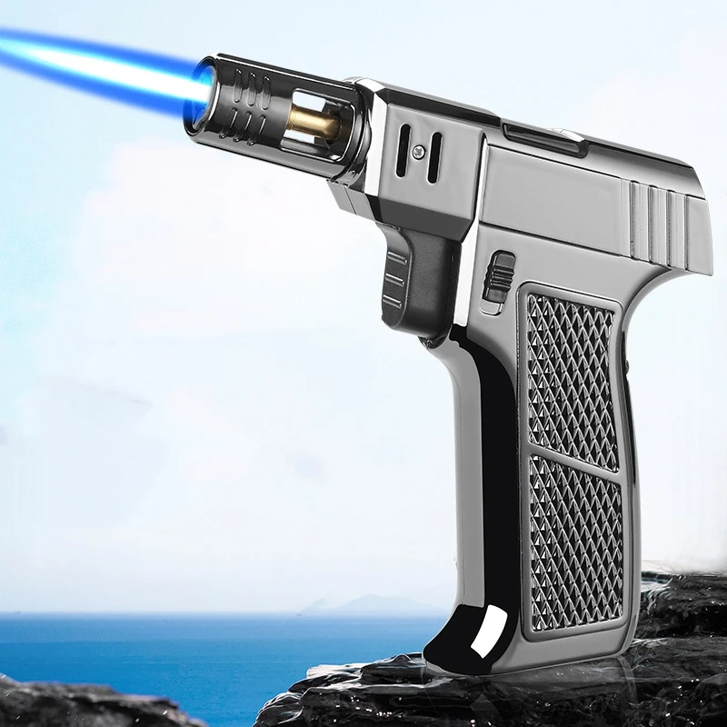 Windproof Turbine Torch Lighter: Butane Gas Metal BBQ Cigar Lighter dh5727163