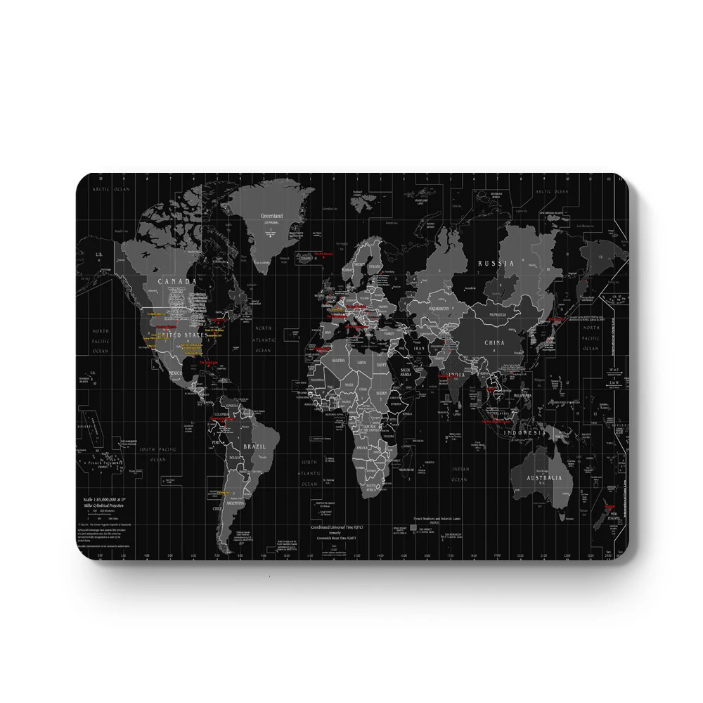 3D Print TIME ZONES OF THE WORLD Case For Macbook Air 13 15 M2 A2941 A2681 A2337 A2338 A2442 A2779 M1 Chip Pro 14 15.3 16 240528
