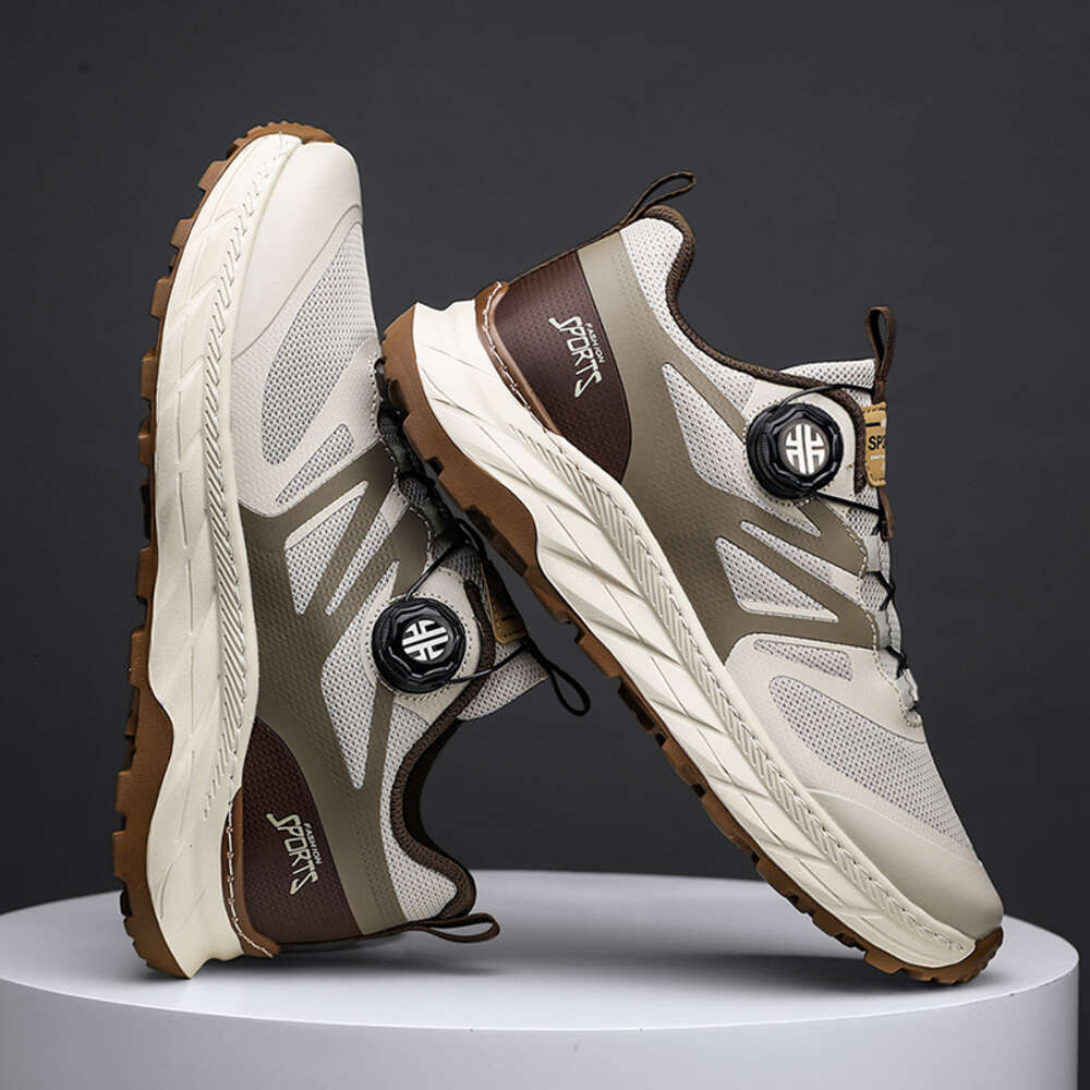 Casual Sport Men Spin Buckle Outdoor Running Mesh Breathable Training for GYM Work Out Shoes