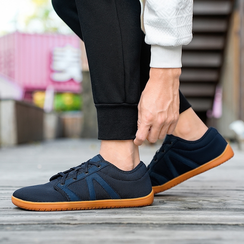 Wide Summer Running New Headed Sports Soft Sole Barefoot Men's and Women's Casual Breathable Mesh Shoes Lhshoe