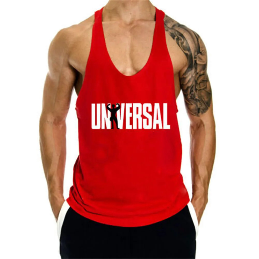 Bodybuilding Man Tank Top Casual Letter Print Gym Men Vest Crop Debardeur Homme Fitness Cloth Undershirt Singlet Sweat for Male 240527