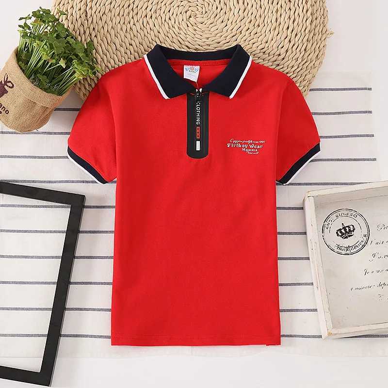 Polos Polos Childrens polo shirt boys short seven piece T-shirt cotton baby polo shirt childrens lapel top WX5.29