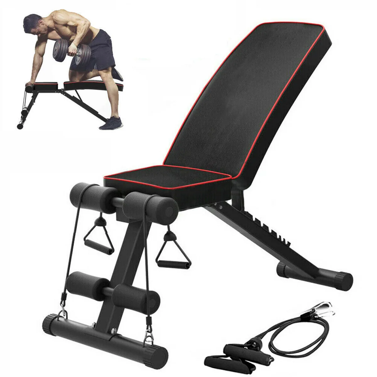 350KG Pro Sit Up 7 Gear Adjustment Weight Incline Decline Foldable Workout Gym Exercise Sit-up Bench