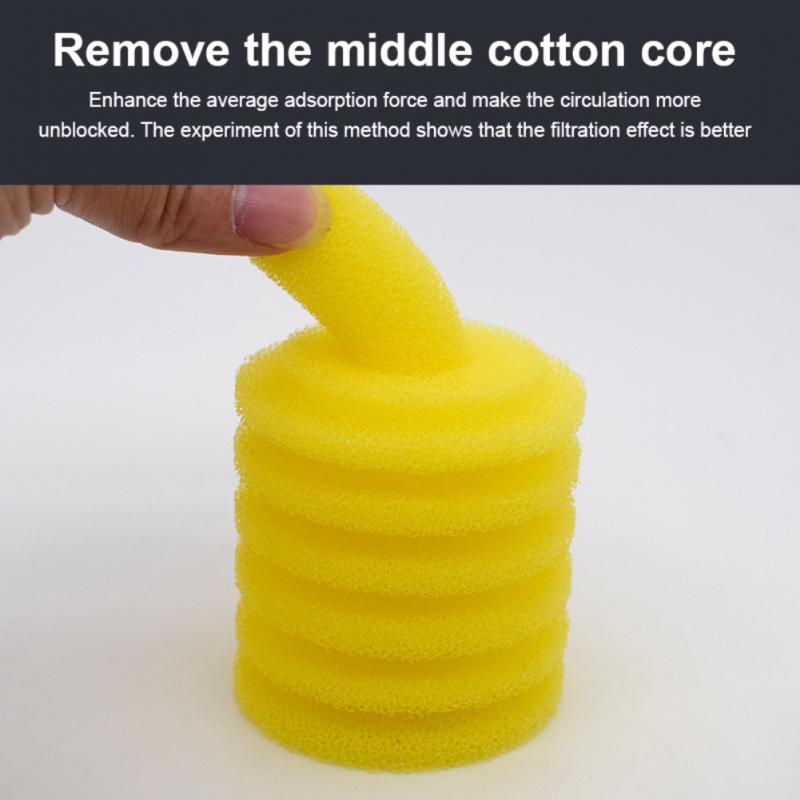 Yellow Aquarium Fish Tank Filter Built In Filter Element Filter Cotton Core Sponge Replacement Cotton Core Water Pump Filter