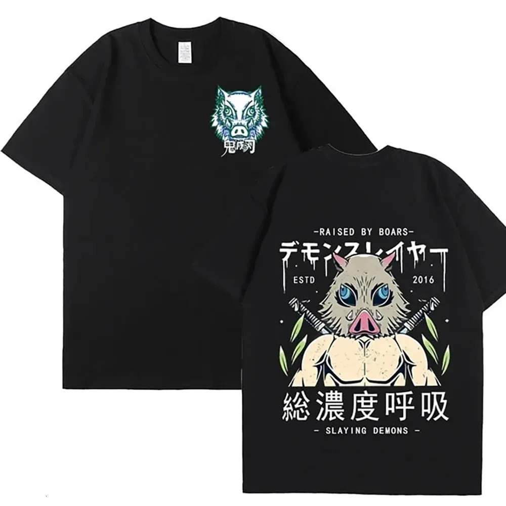 Summer Mens Demon Killer T-Shirt Oversize Cotton Short Sleeve T-Shirt Japanese Anime Beast Fiess Tees Casual Women Top 240524