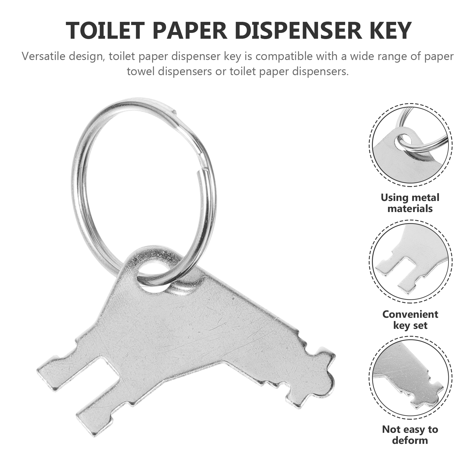 5Pcs Paper Dispenser Key Replacement Hand Soap Automatic Tissue Towel Toilet Keys Metal Paper Towel Dispenser Key for Toilet