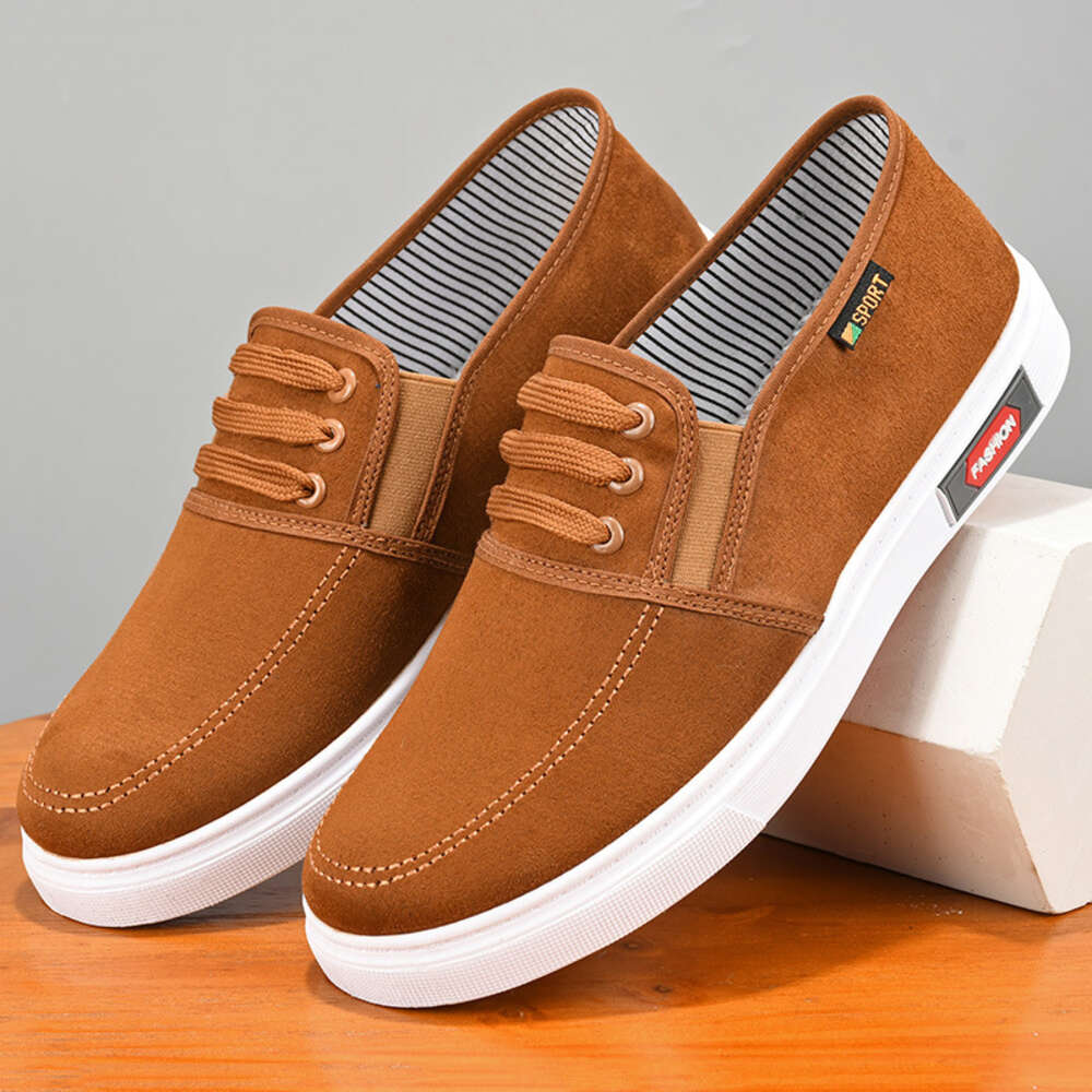 Ddmysports Men Breathable Canvas Shoes For Youth Student Slip On Walking Sneakers Driving Loafers Ouse Moccasins Work Skate Flats OUTDOOR