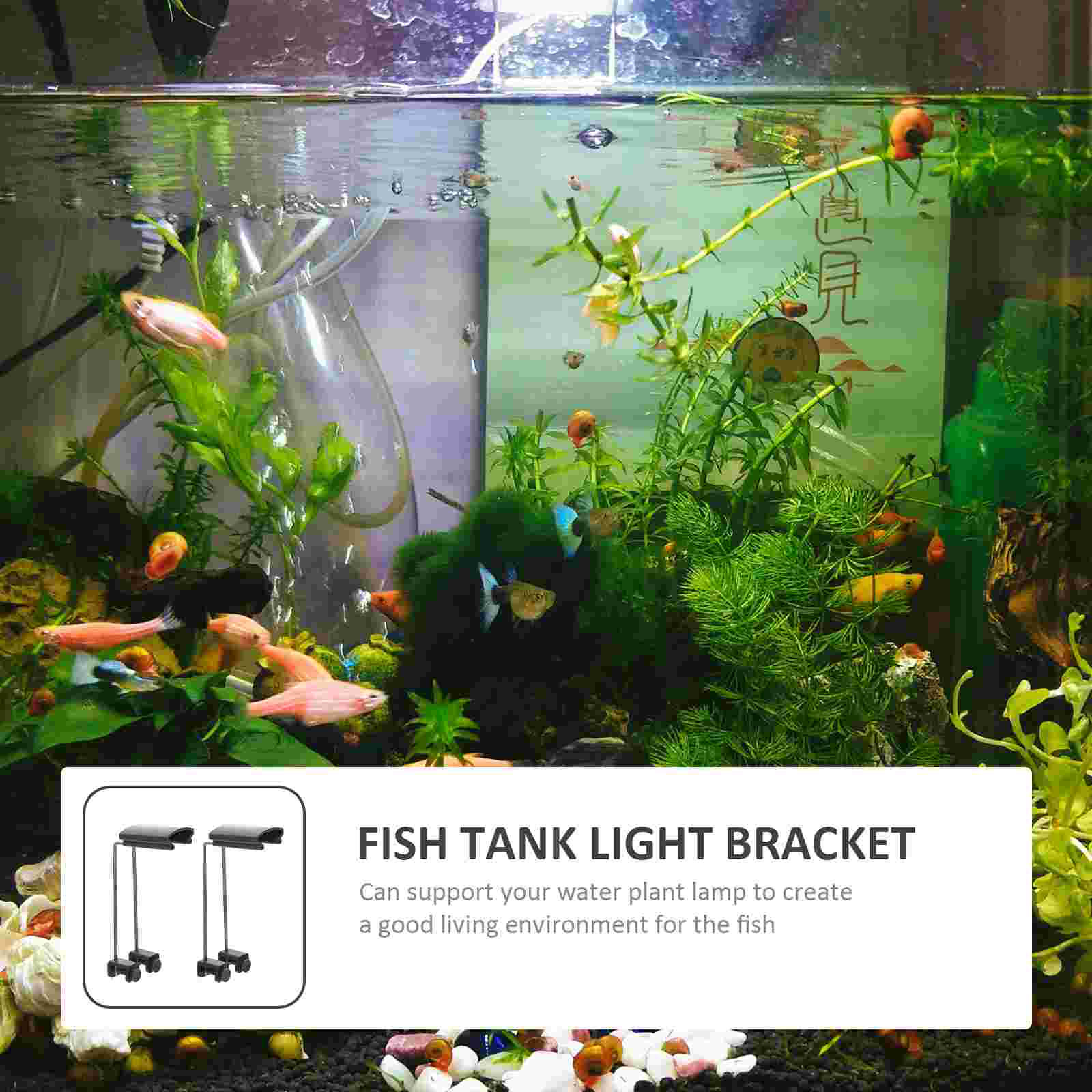 2 Pcs Fish Tank Light Bracket Holder Plastic Aquatic Lamp Aquarium Plant Accessories Bowl