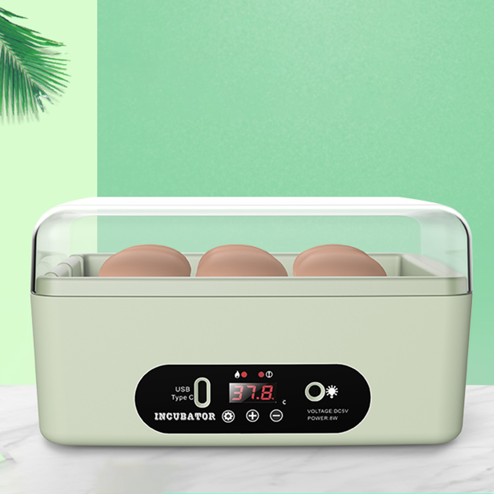 Mini 6 Eggs Incubator Hatcher Digital Poultry Temperature Control Egg Candler for Birds Goose Chicken Duck Quail Supplies
