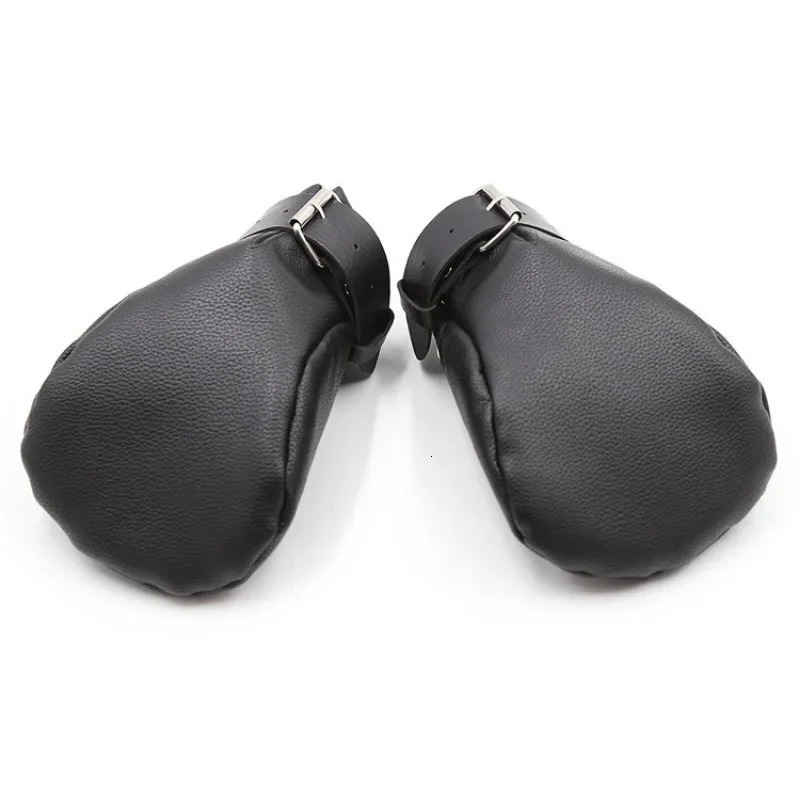 Puppy Bdsm Finger Gloves Leather Gloves with Dog Paw Feet Cushioned Hand Cuff Binding Couple Sex Toy 240516