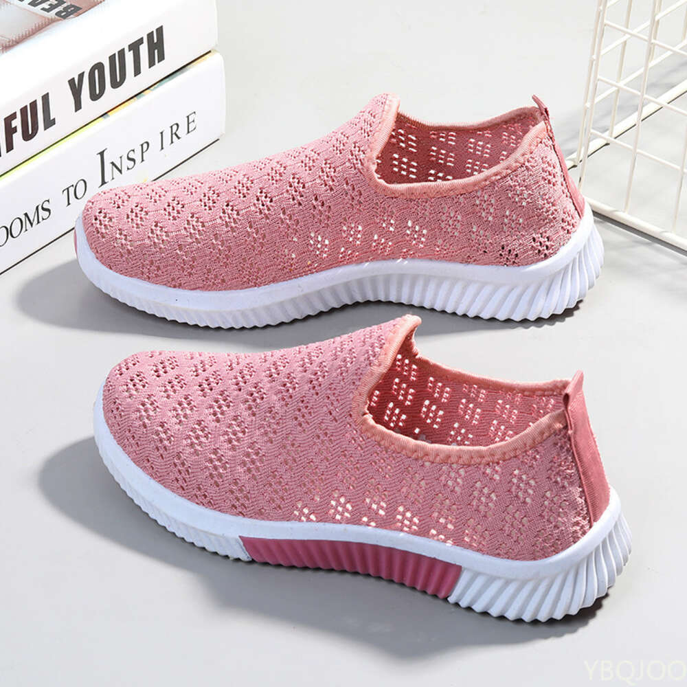 2024 New Fashion Women Mesh Sports Shoes Breathable Flats Soft Sole Casual Sneakers 8c839
