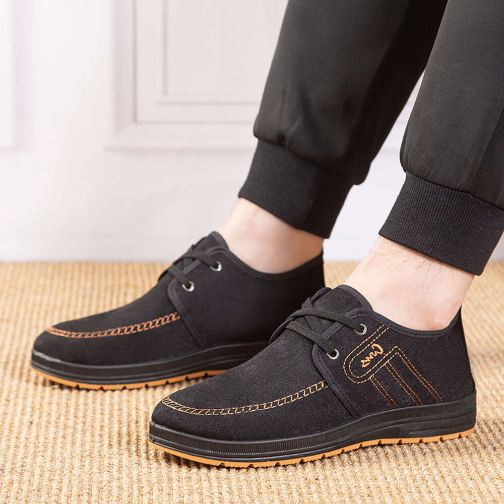 Ddmysports Men Casual Suede On Flats For Man Comfortable Walking Sneakers Breathable Non Slip Work Shoes OUTDOOR