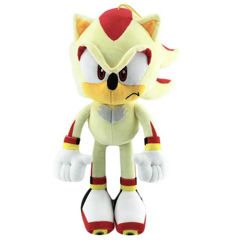 Stuffed Plush Animals 33cm Sonic High Quty Plush Toy Cartoon Hedgehog Doll Tail Shadow Soft Fill Anime Christmas Childrens Birthday Gift T240531
