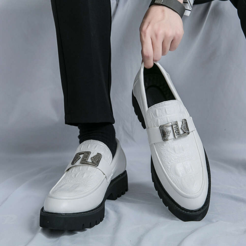 Mens Business And White Party Loafers Thick Soled Men Dress Platform Comfortable Slip On Fashion New Casual Shoes Ddmymonkey Ddmymonkey