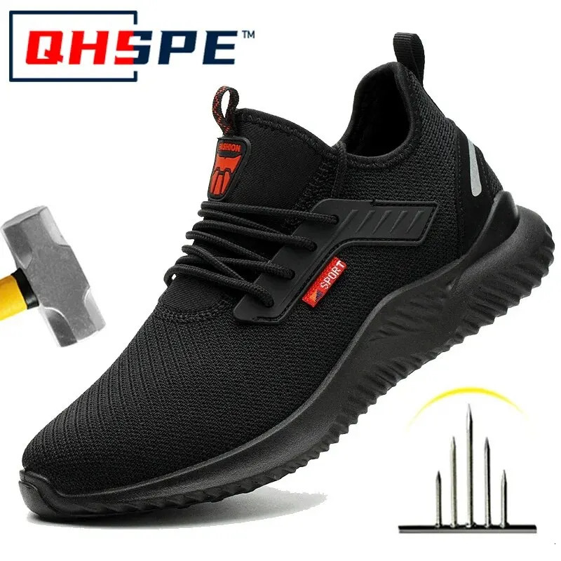 Work Sneakers Steel Toe Shoes Men Safety Shoes Puncture-Proof Work Shoes Boots Fashion Indestructible Footwear Security 240531