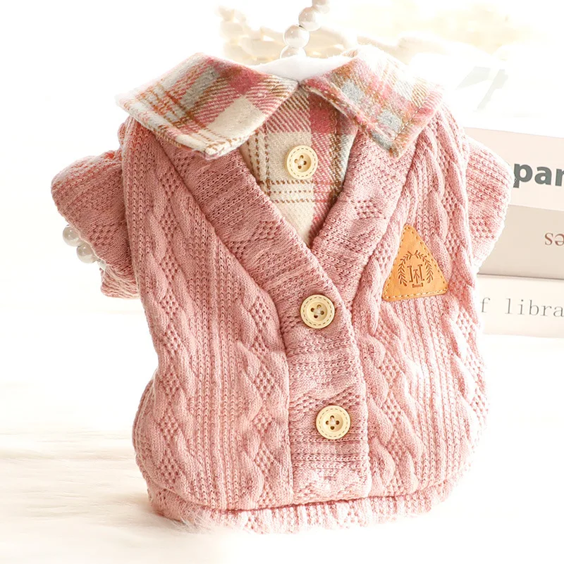 Dog Winter Fashion Warm Clothes Knitted Pet Clothes For Small Medium Dogs Chihuahua Puppy Pet Sweater Yorkshire Dog cat Sweater