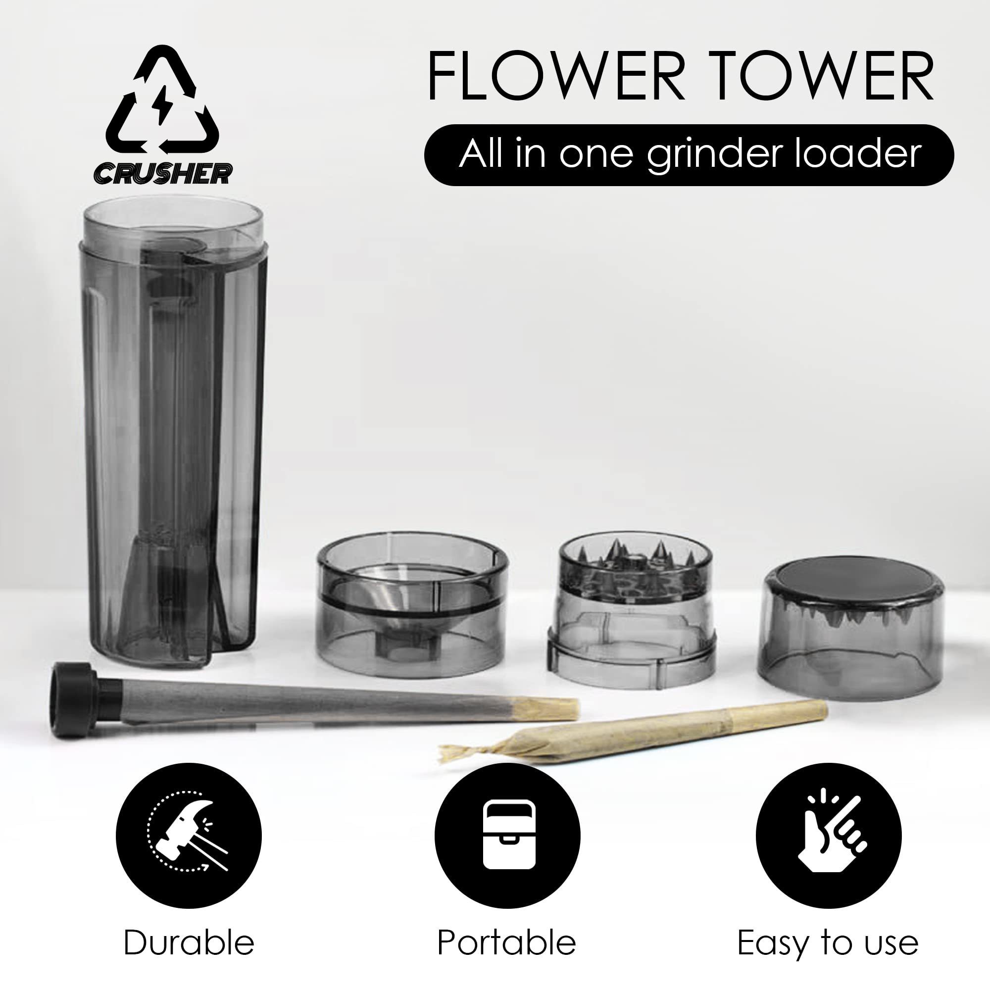 CRUSHER 3 in 1 Cone Roller Pre Roll Paper Filling Machine All in One Tobacco Grinder for DIY Horn Tube Smoking Pipe Accessories