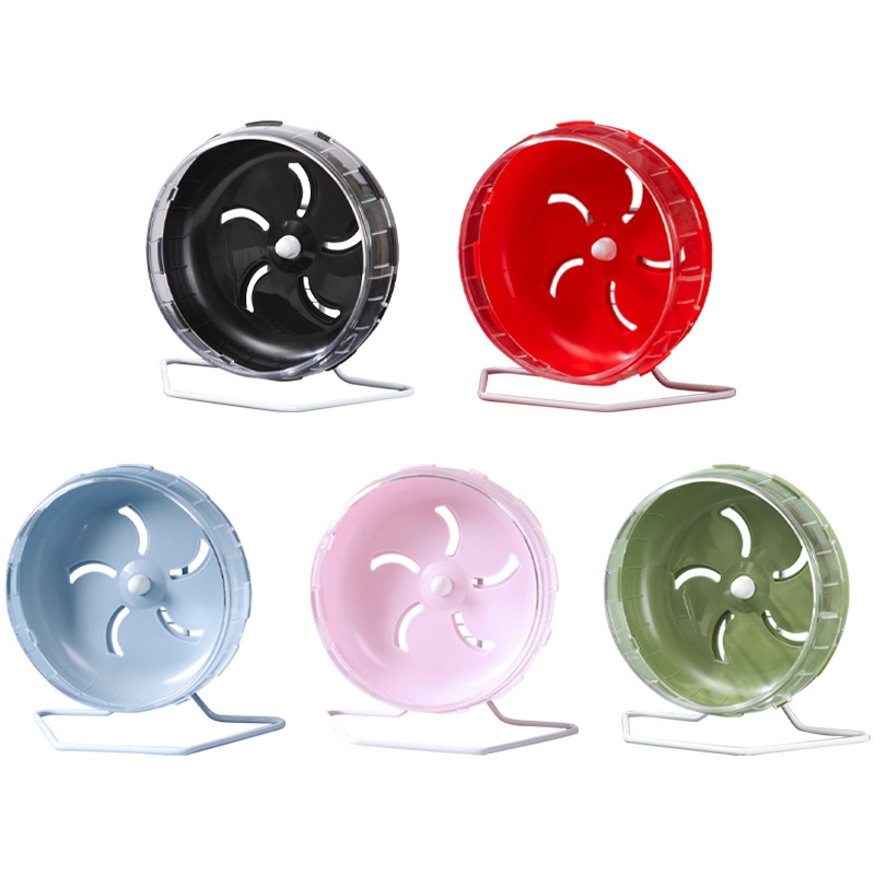 Hamster Wheel Cat Running Wheel Rat Small Mice Silent Jogging Hamster Gerbil Exercise Play Toys Brackets Accessories B