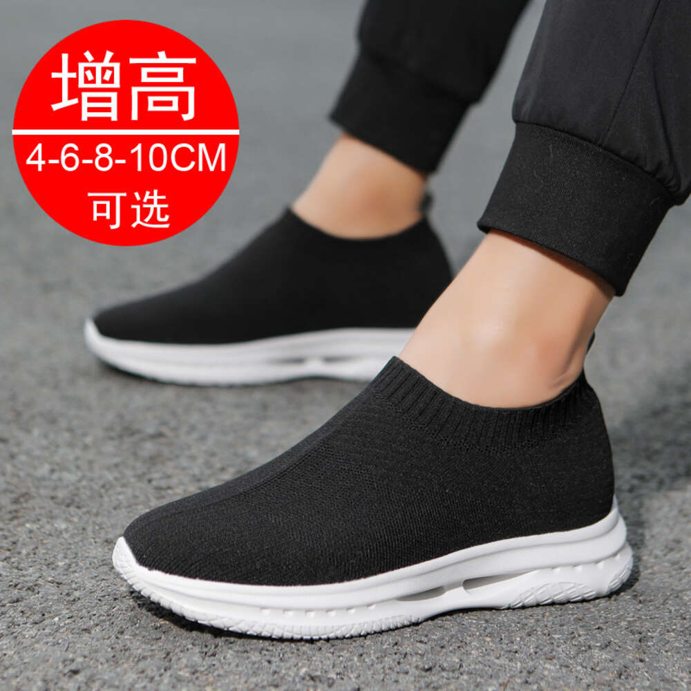 Sneakers Men Elevator 6 8CM Height Increased Man Summer Mesh Lift White Socks Invisible Inner Heighten Shoes 9d19a