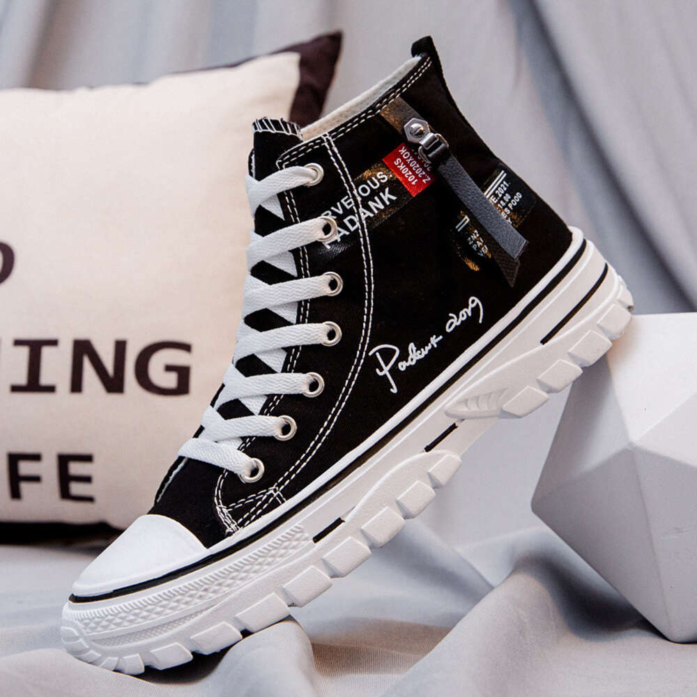 Men's 2024 New High Top Sneakers for Men Casual Breathable Platform Shoe Male Vulcanize Canvas Shoes Zapatos Para Hombres