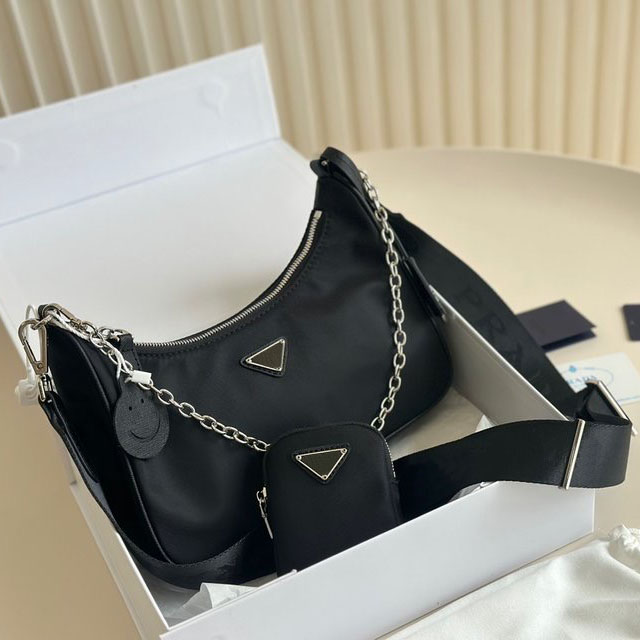 designer bag luxurys shoulder handbag 2005 hobo 3 pieces bags crossbody purses sale womens lady high quality chain canva pradashoulder pradacrossbody pradaly N3DZ