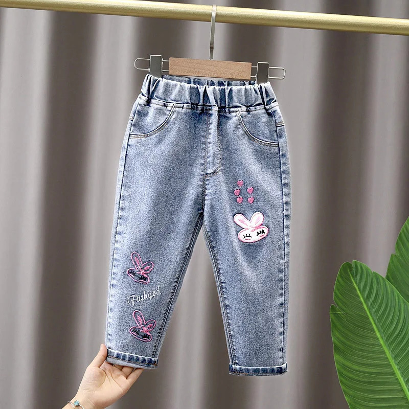 IENENS Kids Baby Girls Casual Clothes Jeans Trousers Toddler Infant Denim Clothing Pants Children Bottoms 1 2 3 4 5 6 7 Years 240531