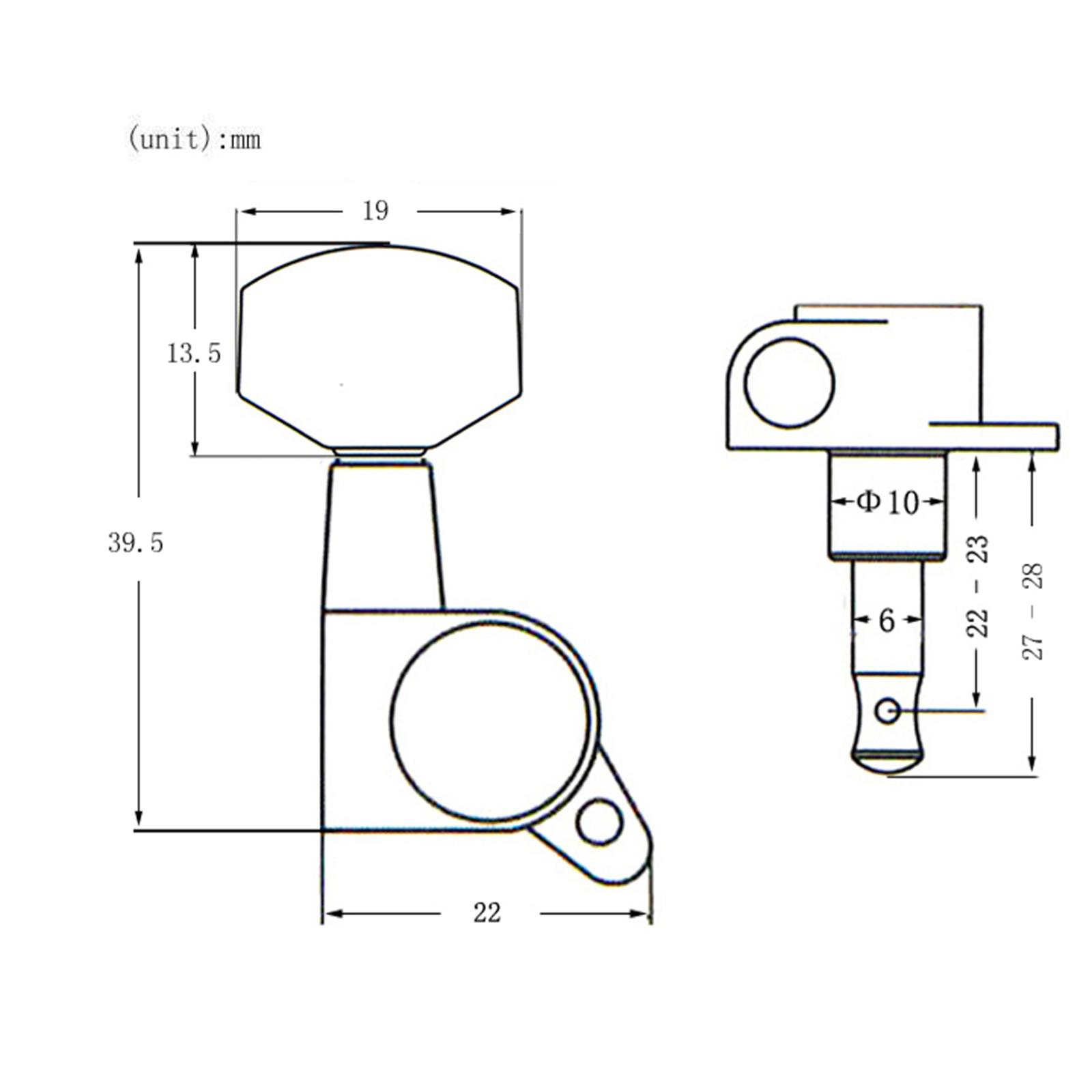 Tuner Locking Durable Metal Set For ddmysmile Acoustic Guitar - 6 Pieces Smile -