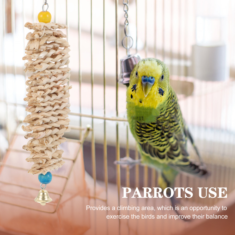 2025 new Parrot Chew Toy Supplies Cage Hanging Pet Plaything Bite-resistant Bird The Birdcage