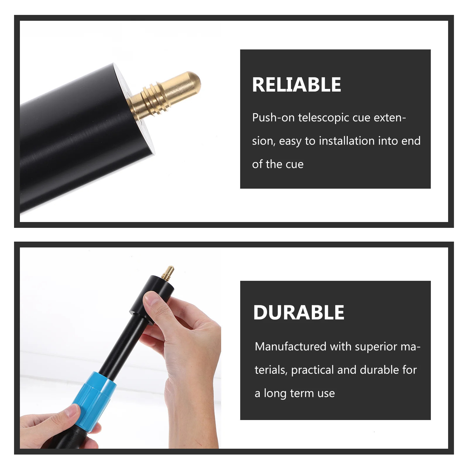 Pool Cue Extender Billiard Extension Handle Bumper Sticks Snooker Billiards Accessories Extending Portafilter Rod 240531