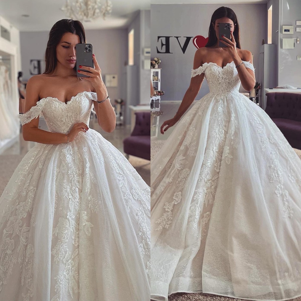 Vintage A Line Dress For Bride Off Shoulder Country Fulllace Wedding Dresses Lacefull Vestidos De Novia Tulle Bridal Gowns Mariage 0616