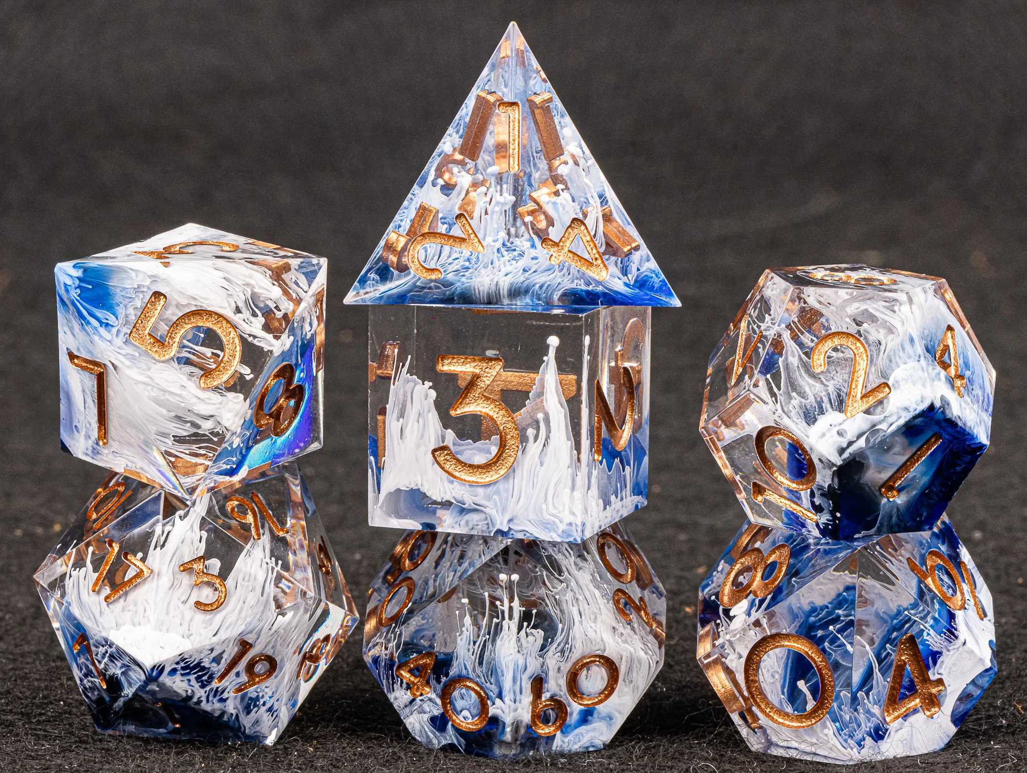 Dice Games Handmad DnD Polyhedral Dice Set For Dungeons and Dragons d and d Dice Sharp Edged Resin D D Dice Set Gifts D20 Dice s2452318