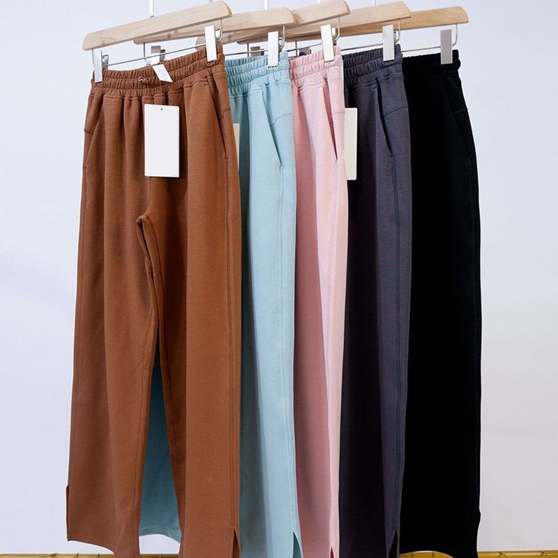 womens yoga softstreme pants splithem long ladies high waist soft fabric straight jogger trousers shows legs yoga fiess