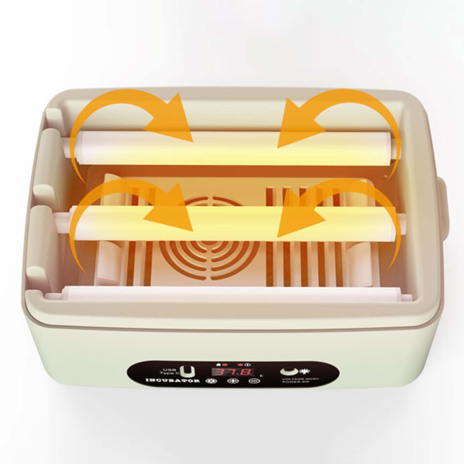 Mini 6 Eggs Incubator Hatcher Digital Poultry Temperature Control Egg Candler for Birds Goose Chicken Duck Quail Supplies