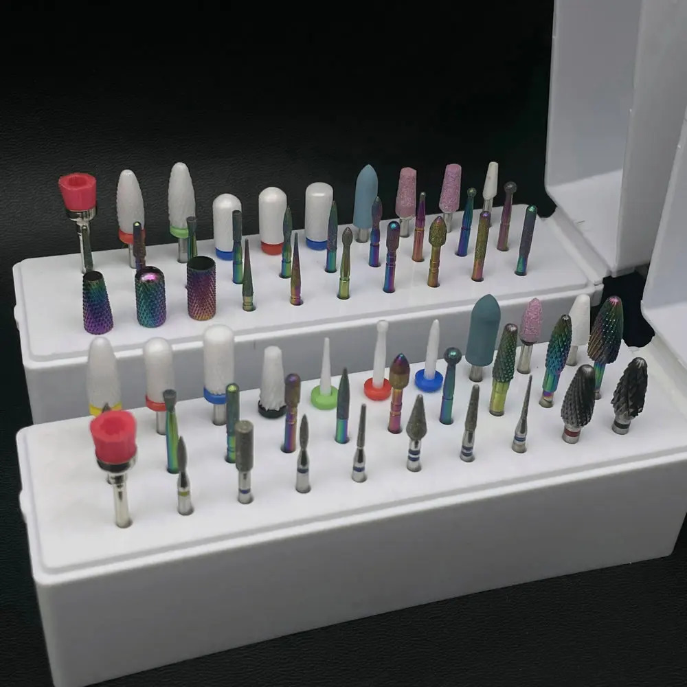 30pcs nail bit Ceramic diamond cuticle Effile carbide remover for home salon acrylic gel nail processing tool 240511