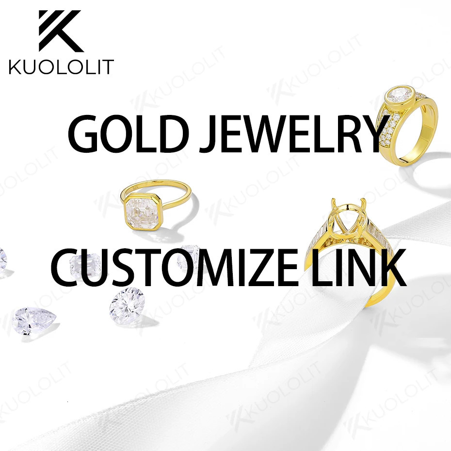 Kuololit Customize Jewelry for Women Men Diamonds for Jewelry Making DIY 240530