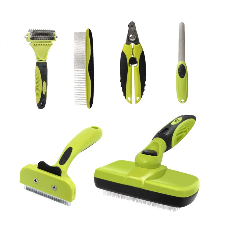 6 in 1 Cat Grooming Deshedding Tools Brush Set Storage Bag Dog Hair Remover Comb Pet Cleaning Supplies Accessories Free shipping