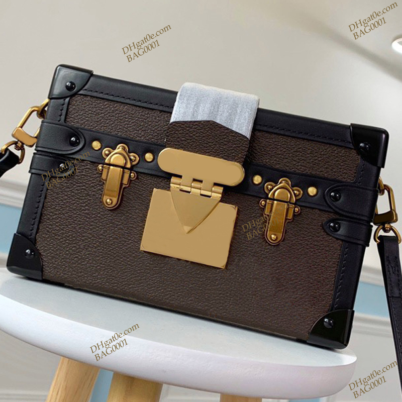 Petite Malle Bag Women Fashion Totes M44154 Mirror quality Luxury Canvas Crossbody Handbag With Box B058 bag0001