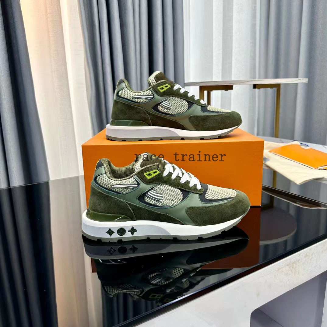 Designer RUN AWAY Sneakers Men's women's shoes Fashion mesh suede stitching casual sneakers men's outdoor jogging shoes 5.08 07