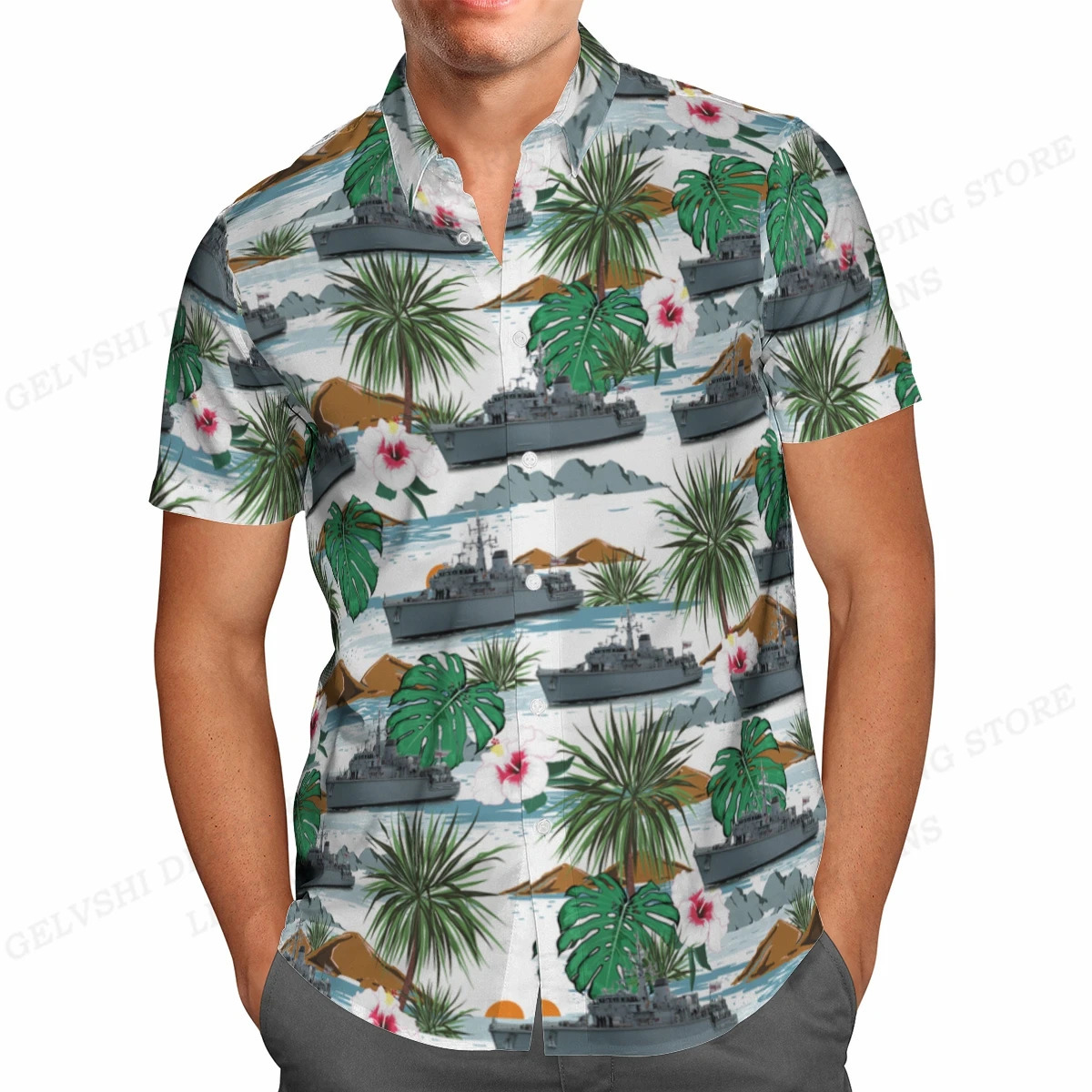 Summer Hawaiian Shirts Fish Printed Shirt Men Women Fashion Short Sleeve Blouse Mens Vocation Lapel Shirts Beach Camisas Sea 240529