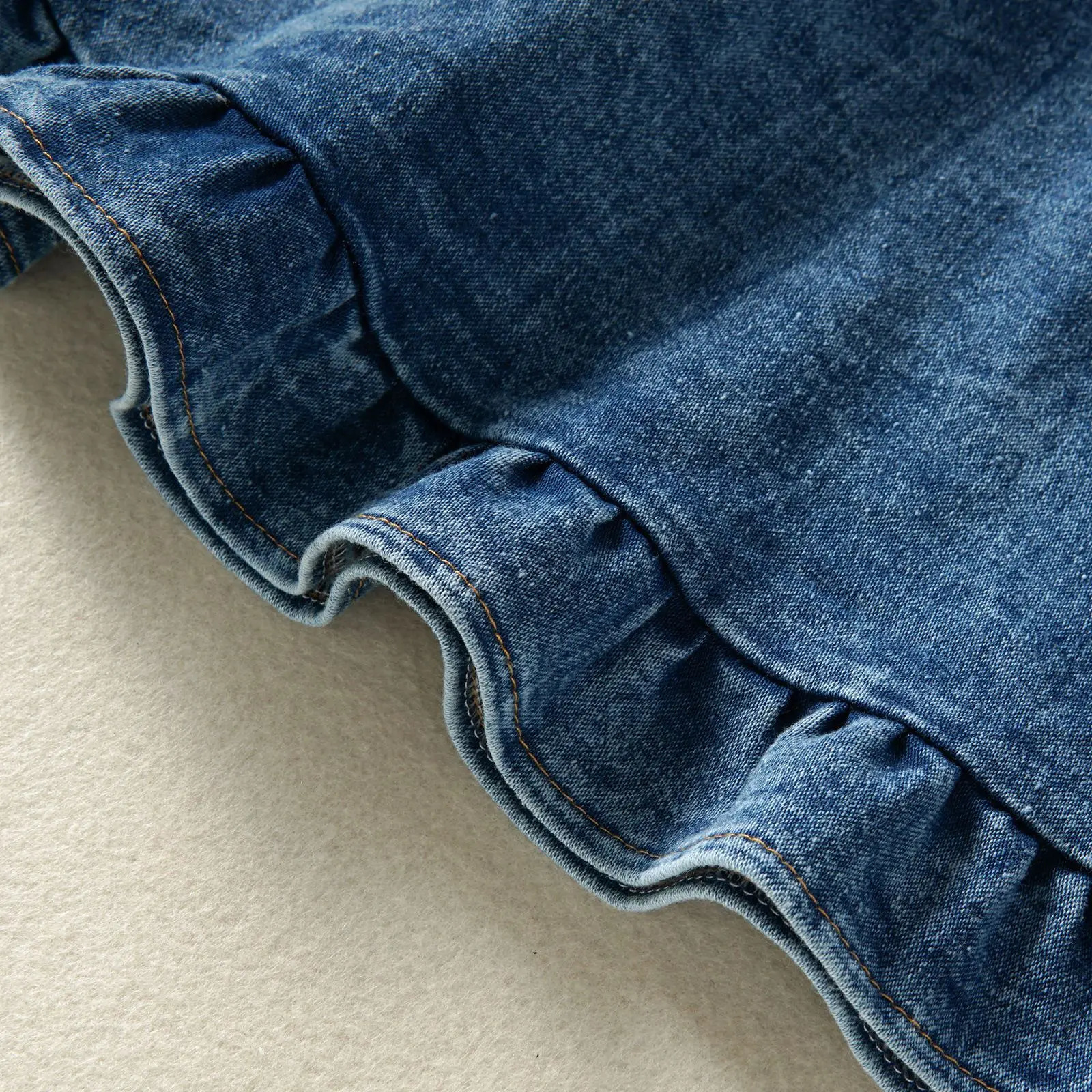 Infant Girls Four Seasons Halter Casual Retro Elegant Denim Dress Simple Lady Wind For 0-2 Years Old Baby 240531