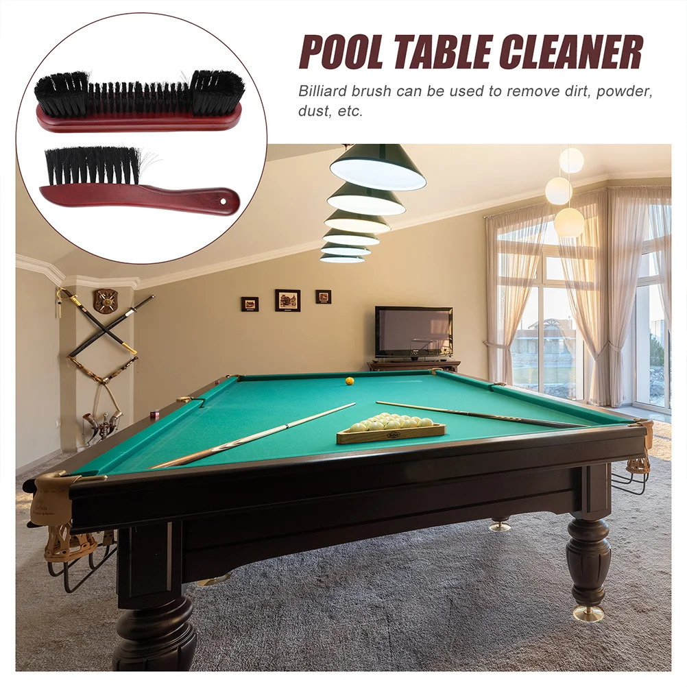 2 Pcs Billiard Table Broom Billiards Pool Clean Brush Tool Accessory Accessories Wood Cleaning Wooden 240531