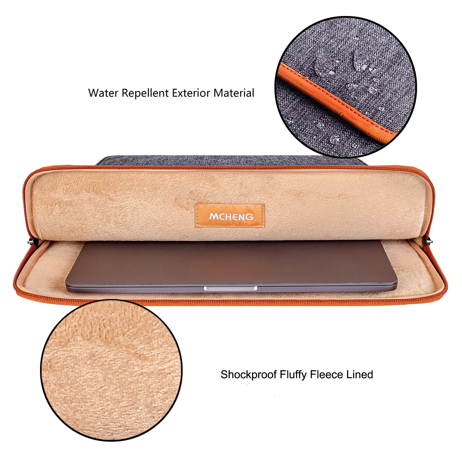 MCHENG 10131415617.3 Inch Multi Pocket Large Capacity Laptop Briefcase Shoulder Messenger Bag 240528