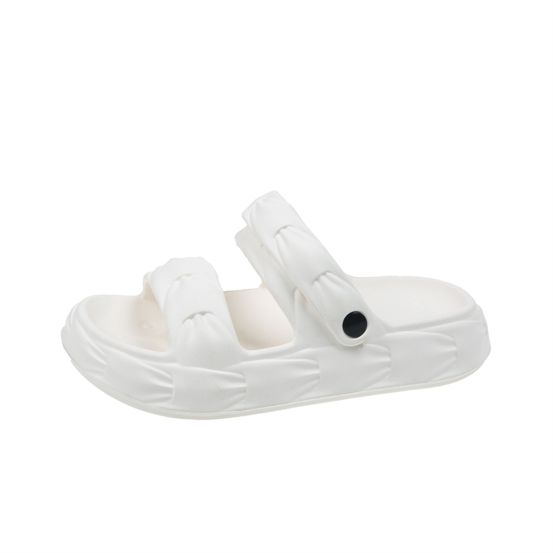 EVA soled thick new Summer women's sandals with double straps for external wear soft and comfortable non slip sponge bottom slippers Lhshoe comta