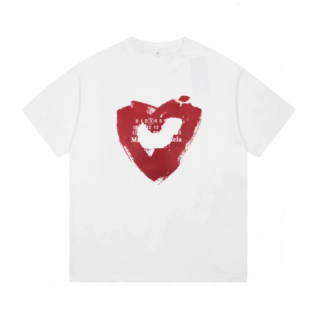 Summer s Love Valentines Day Exclusive Casual Short Sleeve Tshirt for Men and Women MM6 100%Cotton Clothes Y2k Top 240531