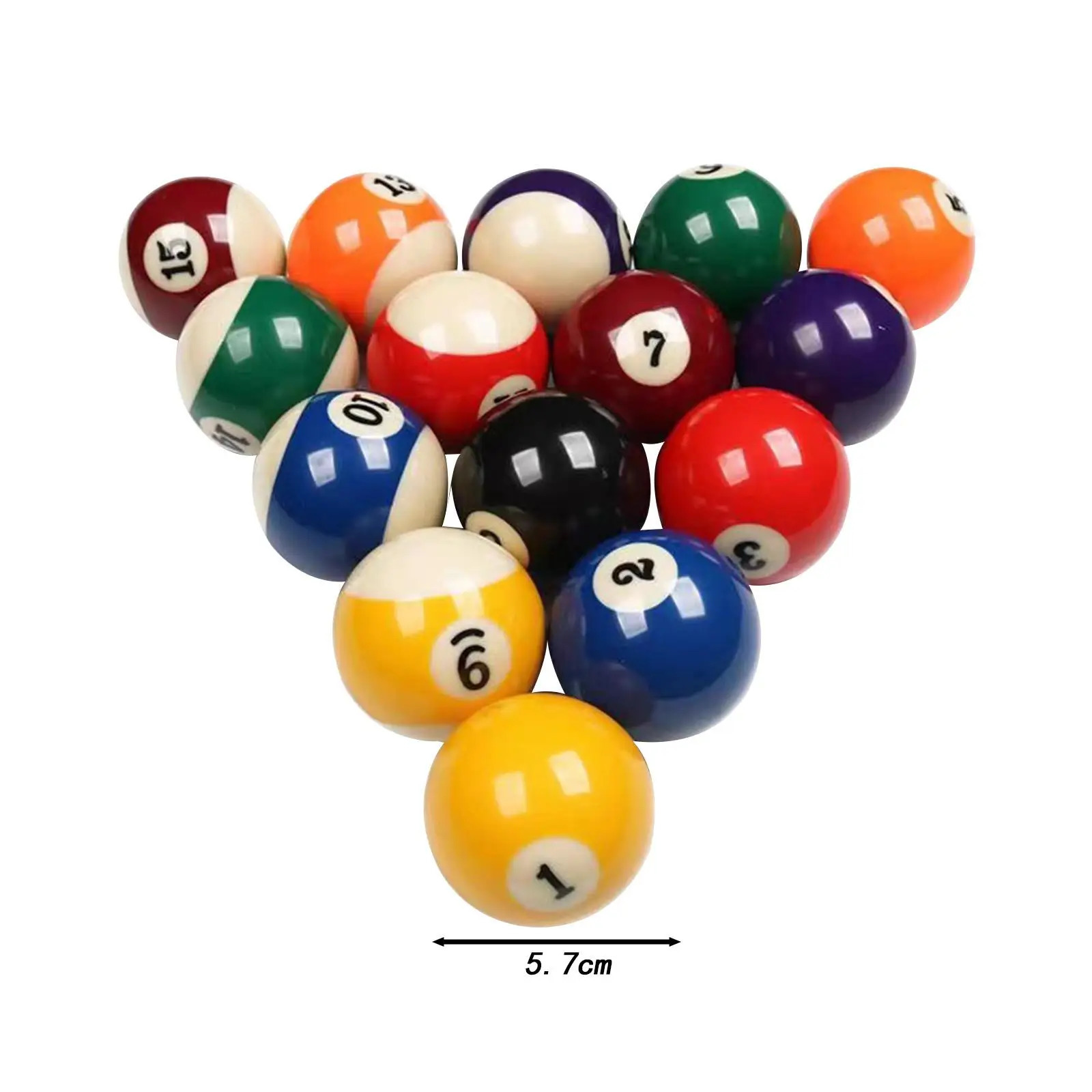 16x Billiard Balls Full Set Snooker Balls Pool Table Balls for Game Rooms Bars 240531