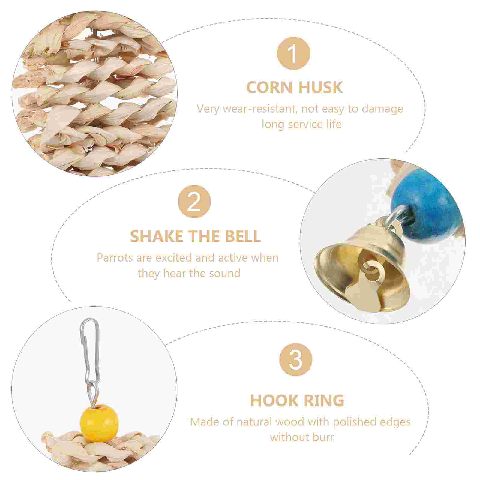 2025 new Parrot Chew Toy Supplies Cage Hanging Pet Plaything Bite-resistant Bird The Birdcage