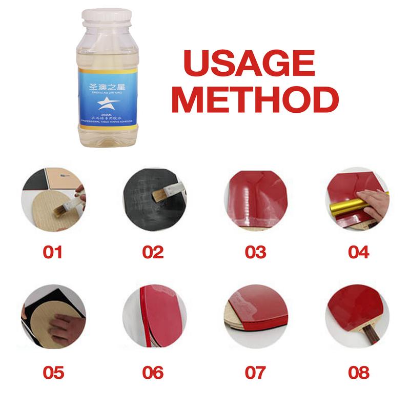 Ping-Pong Paddle Glue Professional Table Tennis Racket Rubber Glue 250ml Liquid Glue Professional Paddle Adhesive For Table